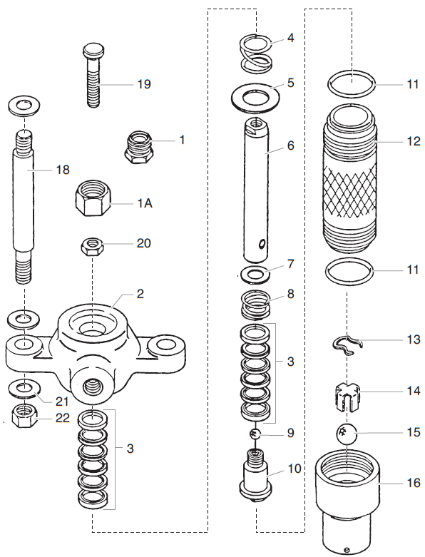 Commander 155-559 Fluid Pump Assembly Parts